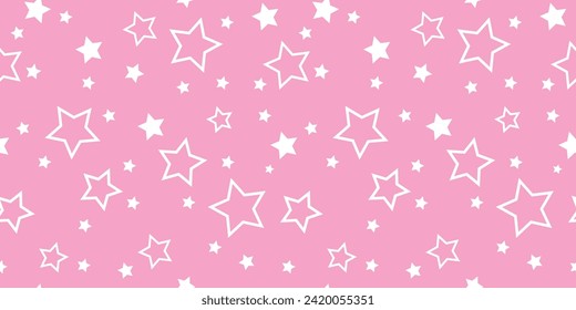 patrón impecable con una estrella. raya rosa de moda, textura. antecedentes de moda para niñas. fondo sencillo para impresión, tela, papel pintado, textil. Diseño geométrico abstracto. vector artístico