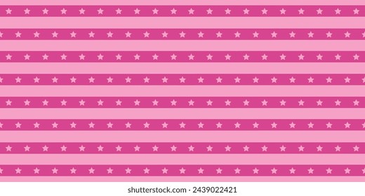 seamless pattern with a star. trendy pink stripe, texture. fashion background for girls. simple background for print, fabric, wallpaper, textile. Abstract geometric design. art vector. barbie style