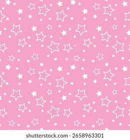 seamless pattern with a star. trendy pink stripe, texture. fashion background for girls. simple background for print, fabric, wallpaper, textile. Abstract geometric design. art vector 