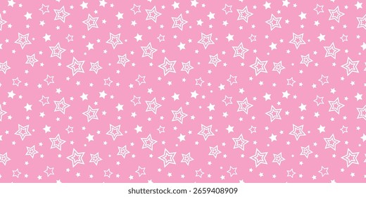padrão sem costura com uma estrela. listras rosa na moda, textura. fundo de moda para meninas. fundo simples para impressão, tecido, papel de parede, têxtil. Projeto geométrico abstrato. art vetor 