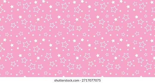 seamless pattern with a star. trendy pink stripe, texture. fashion background for girls. simple background for print, fabric, wallpaper, textile. Abstract geometric design. art vector 