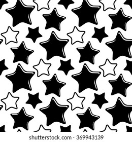 Seamless pattern star. Vector illustration