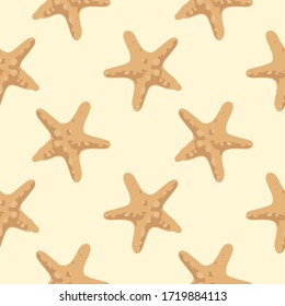 Seamless pattern with Starfish for Summer