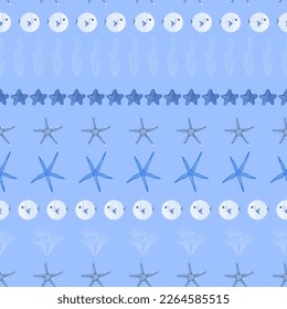 seamless pattern with starfish. trendy nautical print. childish cute pattern for kids. underwater world of the ocean.