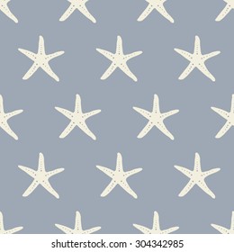 seamless pattern, starfish vector art  background design for fabric and decor