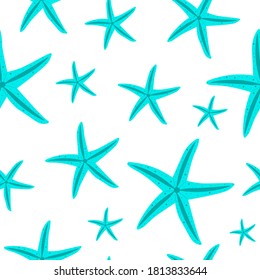 Seamless pattern starfish vector illustration