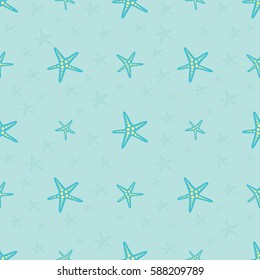 seamless pattern with starfish.vector illustration.