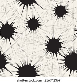 Seamless pattern. Starry repeating background. Stylish stellated texture