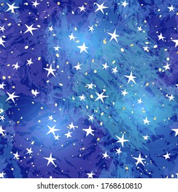 Seamless pattern of starry sky illustration