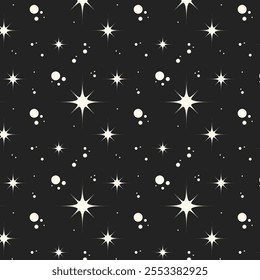 Seamless pattern starry sky for for wallpaper, packaging, wrapping, fabrics, nursery room