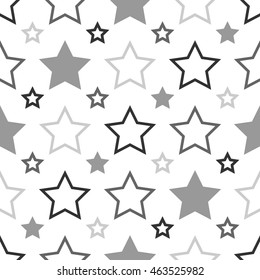 Seamless Pattern With Stars.