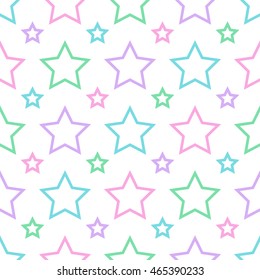 Seamless Pattern With Stars.