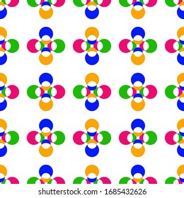 Patrón sin inconvenientes con estrellas o flores abstractas. EPS10 en segundo plano del vector
