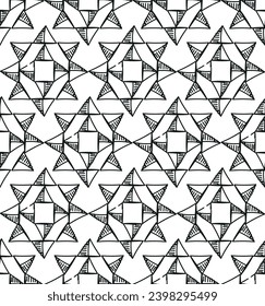 Seamless pattern with stars. Abstract geometric background. 