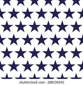 Seamless pattern with stars in American flag colors