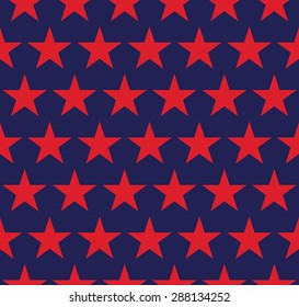 Seamless pattern with stars in American flag colors