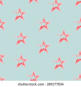 Seamless pattern with stars in American flag colors