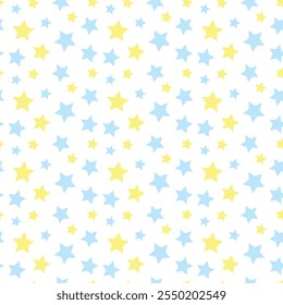 Seamless pattern with stars. Baby clothes texture