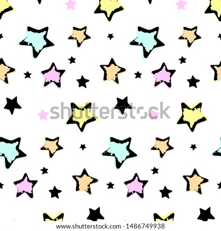 Seamless pattern with stars, background.