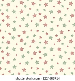 Seamless pattern with stars - background for Carnival Party. Vector.