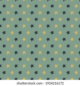 Patrón sin foco con estrellas. Fondos y fondos de pantalla para invitaciones, tarjetas, tejidos, embalajes, textiles. Ilustración vectorial.