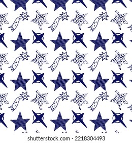 patrón transparente Estrellas Patrones negros y blancos Tiempo de Navidad para tu diseño 