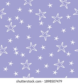 Patrón transparente de fondo de color azul y blanco de las estrellas, vector
