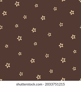 seamless pattern with stars in boho colors