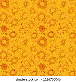 Seamless pattern with stars. Can be used for wallpaper, pattern fills, textile, web page background, surface textures. Vector illustration