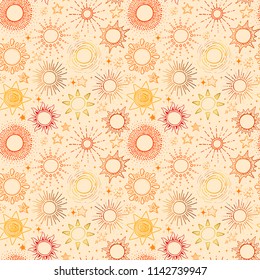 Seamless pattern with stars. Can be used for wallpaper, pattern fills, textile, web page background, surface textures. Vector illustration