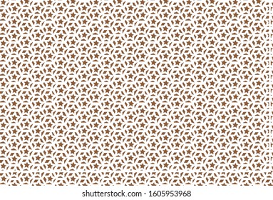 Seamless pattern with stars in caramel color