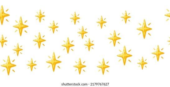 Seamless pattern with stars. Cartoon image of night.