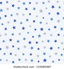 Seamless pattern with stars. Childish vector background 