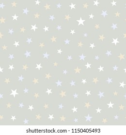Seamless pattern with stars. Childish vector background 
