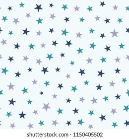 Seamless pattern with stars. Childish vector background 