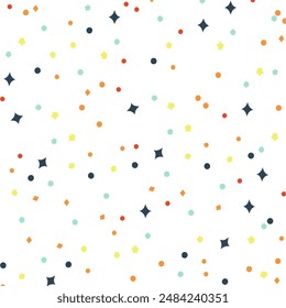 Seamless pattern with stars for children's fabrics, wallpapers, posters and backgrounds. Vector illustration.