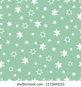 Seamless pattern with stars. Christmas and New Year 2019 background. Design for packaging paper, fabric and other print.