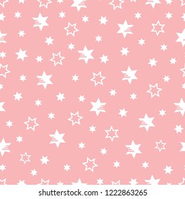 Seamless pattern with stars. Christmas and New Year 2019 background. Design for packaging paper, fabric and other print.