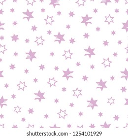 Seamless pattern with stars. Christmas and New Year 2019 background. Design for packaging paper, fabric and other print.