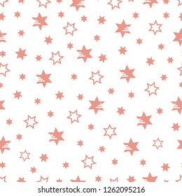 Seamless pattern with stars. Christmas and New Year 2019 background. Design for packaging paper, fabric and other print.