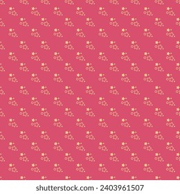 Seamless pattern with stars and circles shapes. Cartoon doodle illustration.