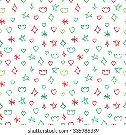 seamless pattern with stars. Concept of happy merry christmas.