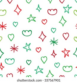 seamless pattern with stars. Concept of happy merry christmas.