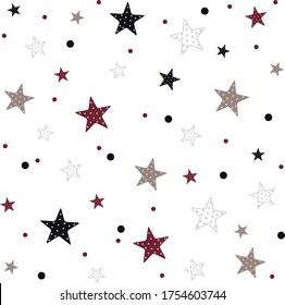 
Seamless pattern of stars, for decorating fabrics, packaging, wallpapers, backgrounds