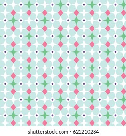 seamless pattern stars diamonds circles vector  background wallpaper geometric mosaic textiles