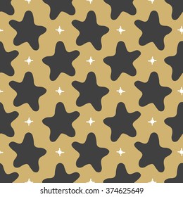 seamless pattern stars in doodle style. Hand drawing.