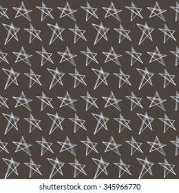 Seamless  pattern from the stars drawn by hand.Background in vector.