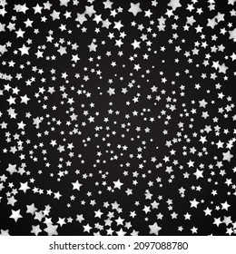 Seamless pattern with stars. Festive pattern with stars. Kids texture. Night sky background. Nursery prints wrapping paper. Vector illustration.