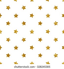 Seamless pattern with stars. Gold stars for your design. Vector illustration. 