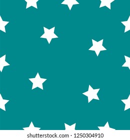 Seamless pattern with stars green and white